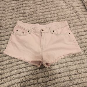 Light pink high waisted Carmar jean shorts size 27.